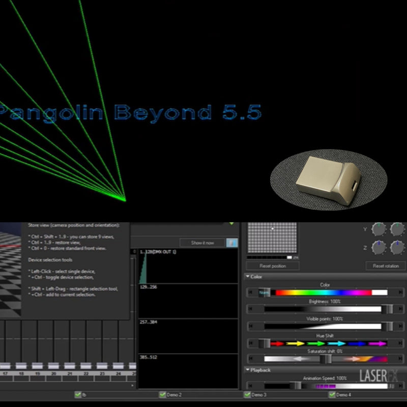 Beyond 5.5 Professional 3D Laser Lighting Simulation Software with USB Dongle – Advanced Show Design & Control