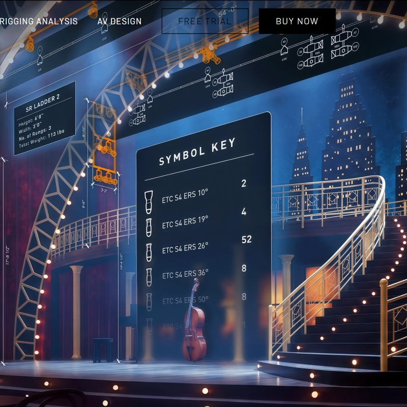 Vectorworks 2027 Spotlight stage lighting design and visualization project